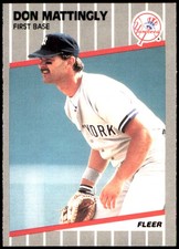 Don Mattingly 1989 Fleer #258 Yankees MLB READ FREE SHIPPING AutographDen