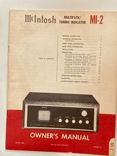 McIntosh MI-2 Original Owners Manual From Bin...