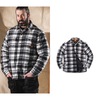 Scruffs Worker Padded Checked Shirt SH053 - Durable Fleece Fabric