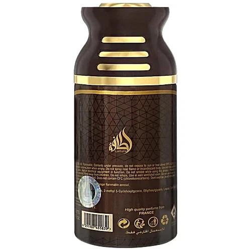 Lattafa Iconic Oud Deodorant Premium Long Lasting Body Spray Unisex 8.5 oz - Image 2 of 2