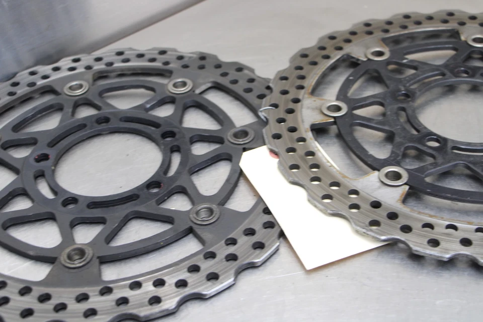 13-18 KAWASAKI NINJA ZX6R FRONT LEFT RIGHT BRAKE ROTORS DISCS 41080-0590-5C Foto 3 de 4