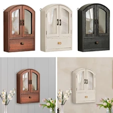 Desktop Storage Cabinet Skincare Organizer for Countertop Living Room Home