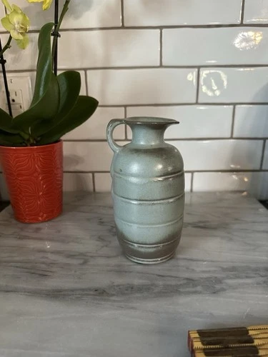 Vintage Frankoma Pottery MCM Mid- Century Moss Blue Pitcher 831