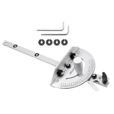 Aluminum Deluxe Miter Gauge for Table Saw, Miter Guide with 120 Angle Stops
