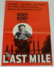 THE LAST MILE 1959 Movie Film PRESSBOOK - Mickey Rooney