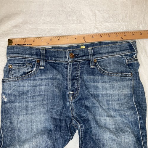 7 For All Mankind Distressed Jeans Button Fly Josefina Boyfriend Damen Größe 26 - Bild 7 von 12