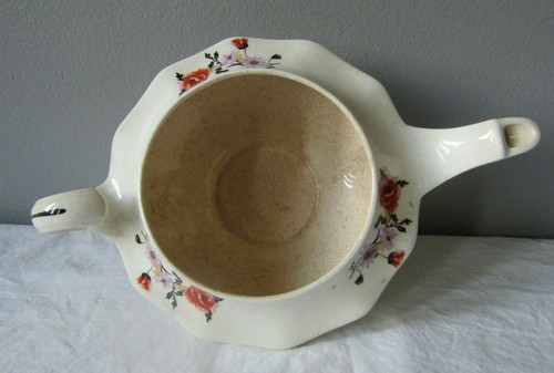 Crooksville China Co Floral Design Teapot - Picture 5 of 8
