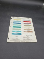 1961 DITZLER PPG AUTOMOTIVE FINISHES DODGE DART LANCER PAINT CHIP SWATCH SHEET 
