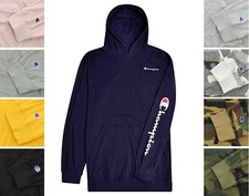 Champion Men's Logo Hoodie Big  Tall Knit Long Sleeve Pullover Hooded Shirt