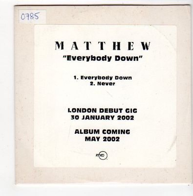 (FA457) Matthew, Everybody Down - 2002 DJ CD