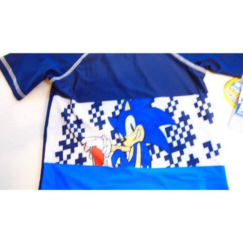 New Sonic Hedgehog SEGA XS UV Protector UPF +50 Wearable Sunblock Swim Top - Picture 2 of 7