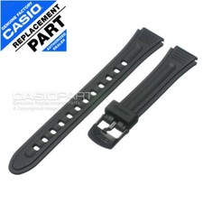Genuine Casio Watch Band Women's LW-201 LW201-1AV LW-201G-9AV Black Rubber Strap