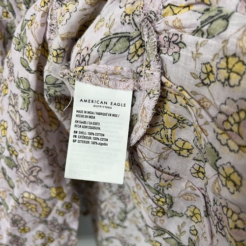 American Eagle Women’s Peasant Top M Floral Long Sleeve Square Neck NWT - Picture 12 of 15