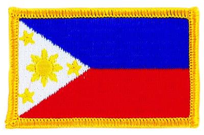 Patch Aufnäher Bestickt Flagge / Philippines Philippinisch Zum Aufbügeln