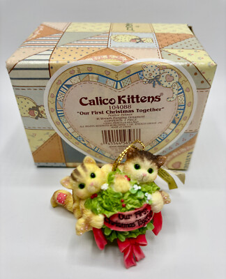 Calico Kittens Enesco Our First Christmas Together Hanging Ornament 104088