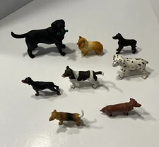 Safari Ltd Dog Lot of 8 Lab Great Dane Beagle Collie Dalmatian Doberman JRT Doxi