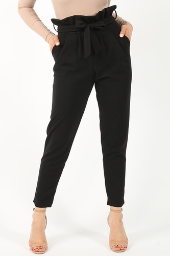 UK Women High Waist Paperbag Cigaratte 