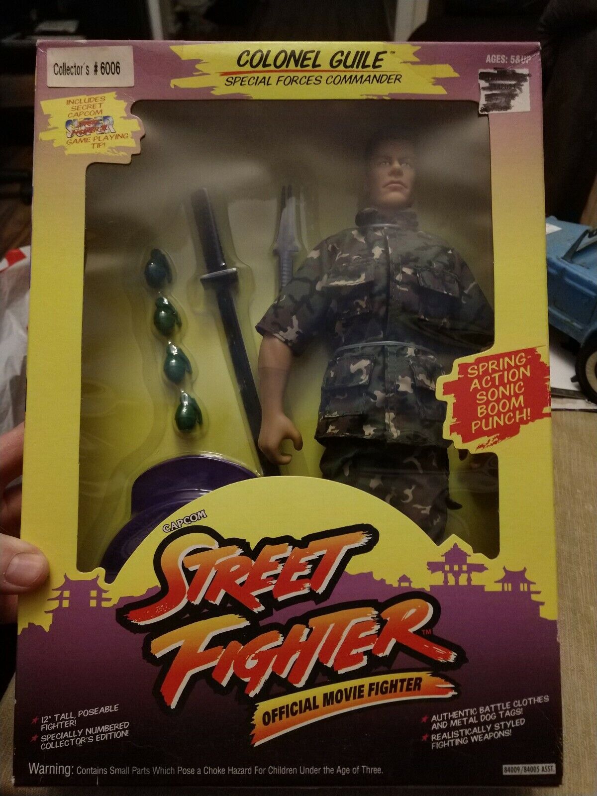 12 Inch Poseable Street fighter Colonel Guile Special Forces Commander New