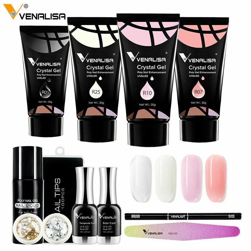 Venalisa Crystal Gel Kit Poly Nail Gel Extension Set **New 2020**