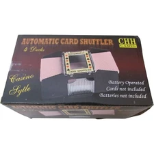CHH Automatic Card Shuffler 4 Decks Casino Style Battery Operated NEW OPENED BOX