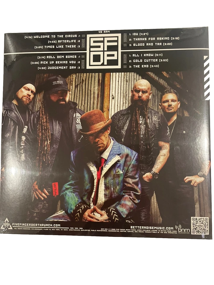 Five Finger Death Punch AfterLife LP 12 Inch 45 RPM Translucent Vinyl Only 300 Foto 4 de 4