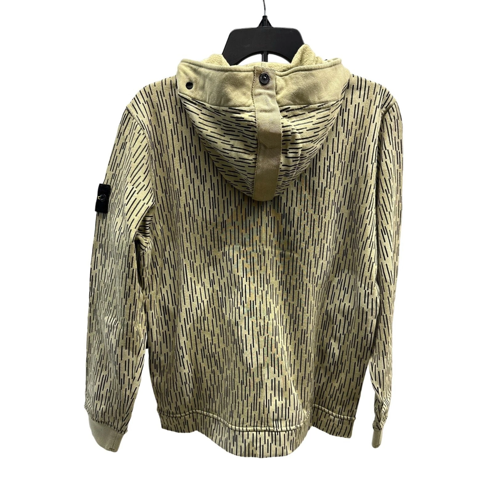 NUOVA felpa con cappuccio in cotone Stone Island marrone chiaro marrone chiaro stampa mimetica piccola