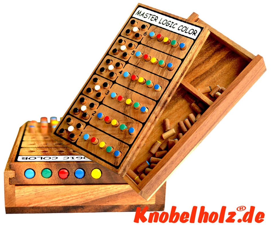 Superhirn Master Logic Color Knobelholz Logikspiel Knobelspiel mit Farbcodes - Bild 3 von 4