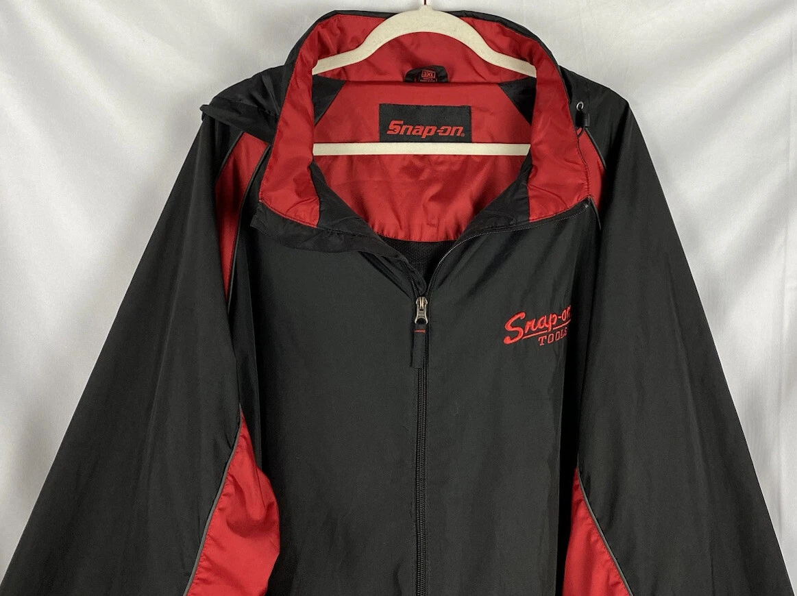 Snap-On Tools Windbreaker Jacket Men's 3XL Full Zip Red Black Embroidered  Logo | eBay