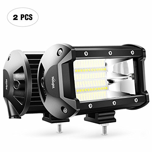 2PCS 5" 72W LED Light Bar OffRoad Fit For Jeep Boat Flood Pods Driving Lamps 12V - Picture 2 of 7