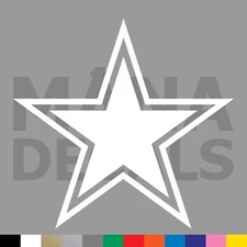Double Star Vinyl Die Cut Decal Sticker - 5 Point Cowboys
