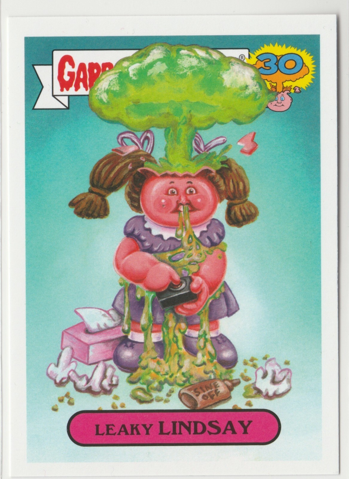 Leaky Lindsay 3a Garbage Pail Kids GPK 2015 30th Anniversary Series Card
