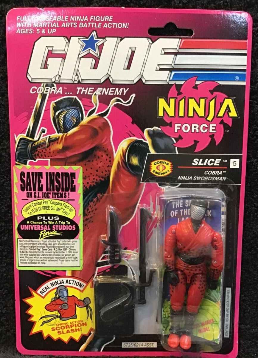 HASBRO GI JOE NINJA FORCE SLICE COBRA NINJA SWORDSMAN MOSC FREE