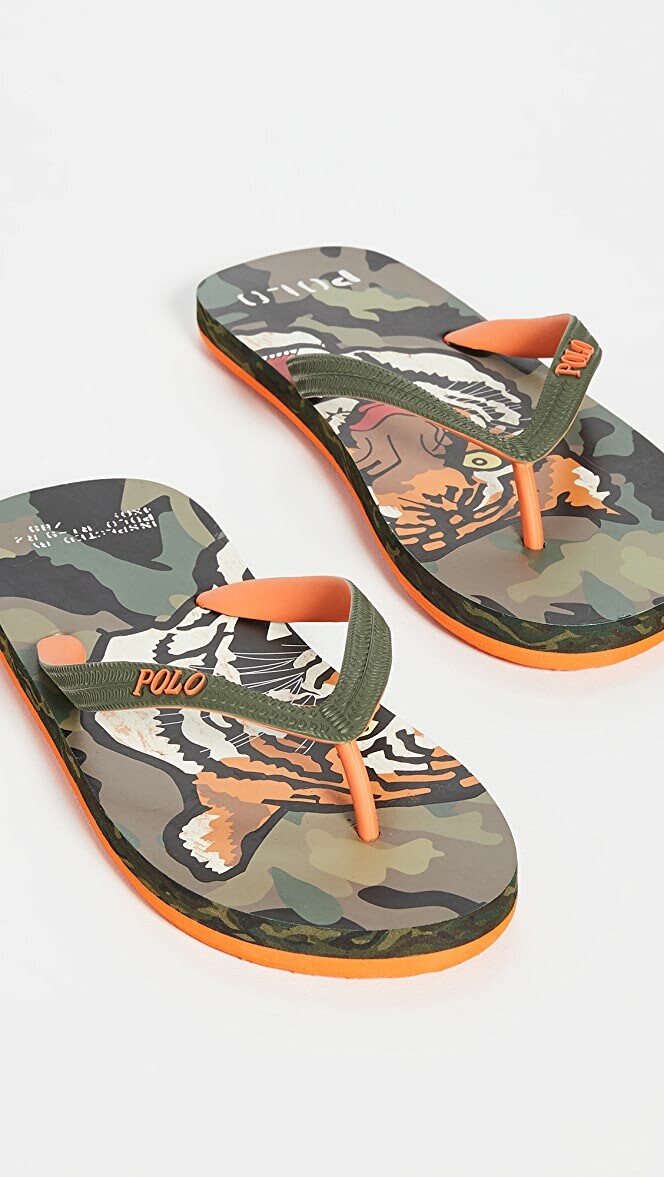 Polo Ralph Lauren Whitlebury II Tiger Camo Print Flip Flop  display picture 3