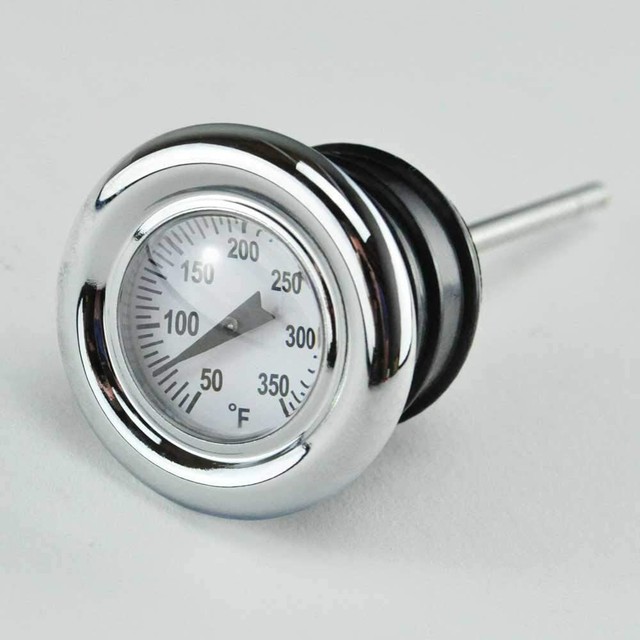 WHITE FACE OIL TEMPERATURE GAUGE DIPSTICK f HARLEY BIG TWIN 7084 & FXR