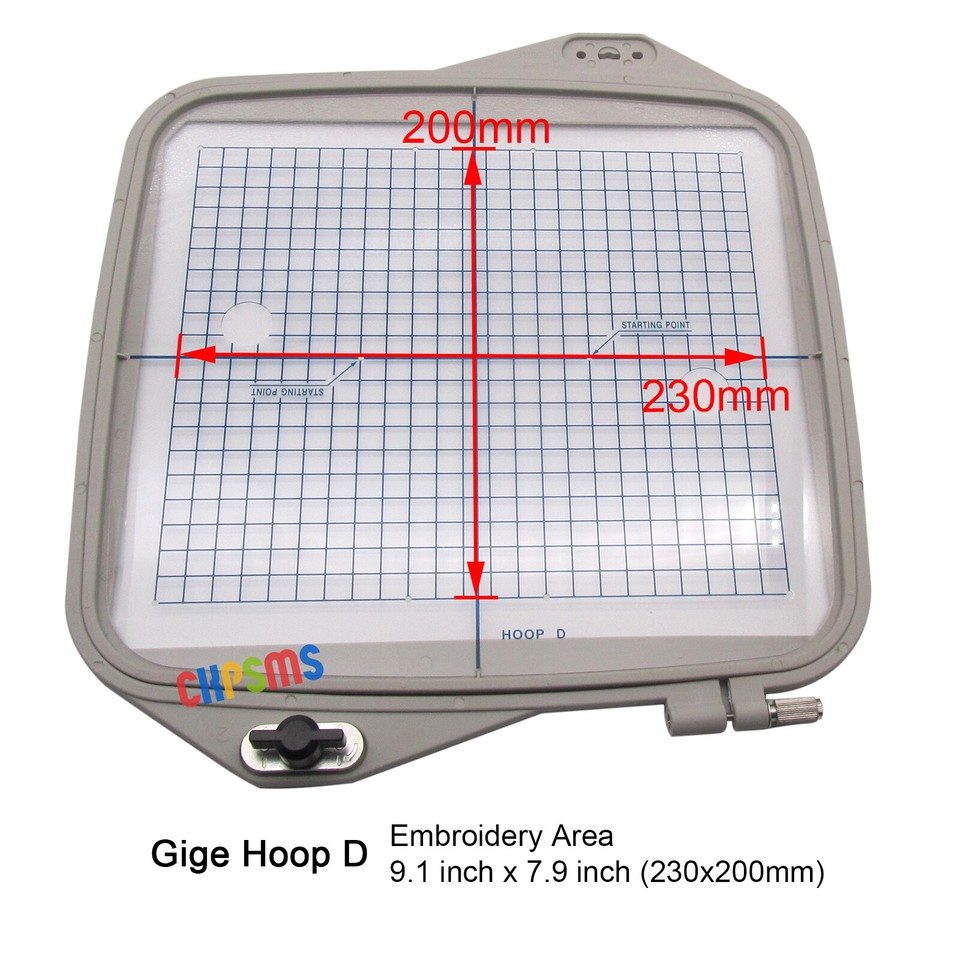 Speed Sew 3 Inch Embroidery Hoop Janome Giga "D" Hoop MC300E 350E 9500 9700 10000 10001- 230 X 200 Embroidery New Hat Embroidery Machine Free Arm Sewing Machine