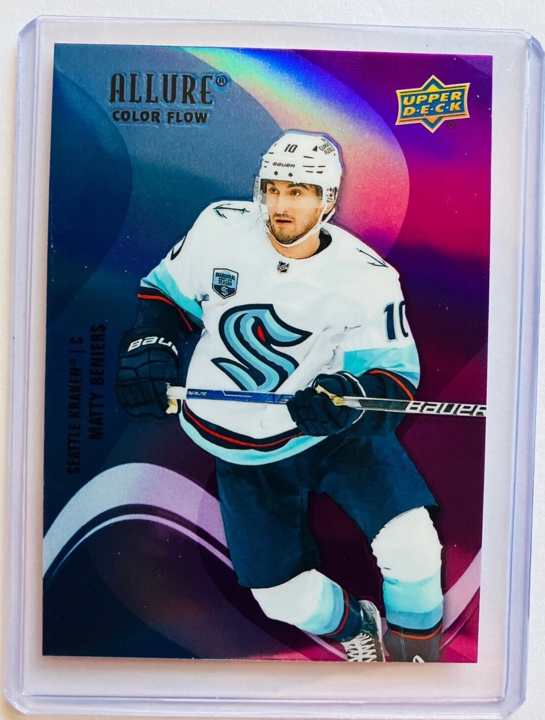 2022-23 UPPER DECK ALLURE HOCKEY BLUE - PURPLE SSP COLOR FLOW SF-5 MATTY BENIERS