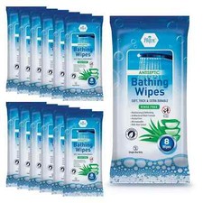 MED PRIDE Rinse Free XL Bathing Wipes 12 Packs  96 Wipes Soft Thick...
