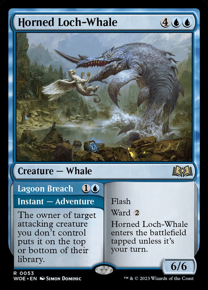 mtg whale cards Horned Loch-Whale