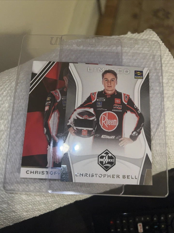 2020 Panini Chronicles Christopher Bell Rookie NASCAR Racing Card Lot 2 Nm+ Rc - Image 2 of 4