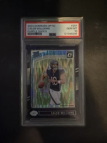 2024 Panini Donruss Optic - Rated Rookie Caleb Williams #201 Purple Shock (RC)