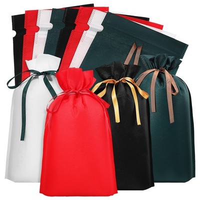 12 Pcs/Pack Packaging Bags Drawstring Fabric with Drawstrings Present Pouch