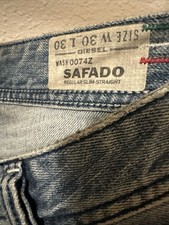 Diesel Safado Wash 0074Z Blue Jeans Regular Slim, Straight Leg, Light Denim30x30