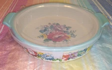 The Pioneer Woman Sweet Romance Ceramic Pie Pan With Lid NEW