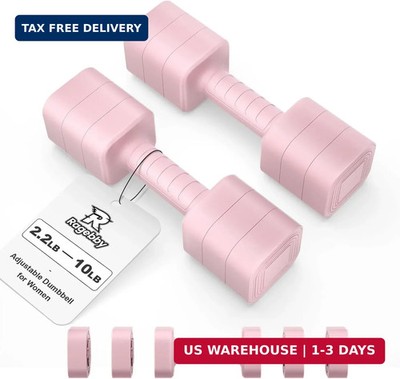 Ragebby Adjustable Dumbbell Set of 2, Weights for Men and Women at Home, Anti-sl