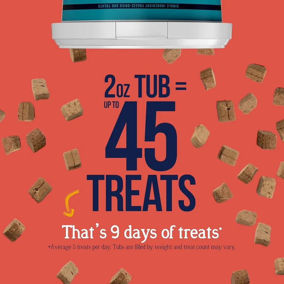 Golosinas crudas liofilizadas de un solo ingrediente Stewart para perros, hígado de res, resea de 2 onzas Foto 2 de 4