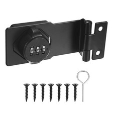 Keyless Combination Lock 3.5" Password Hasp Locks Latch Barn Door Lock Black