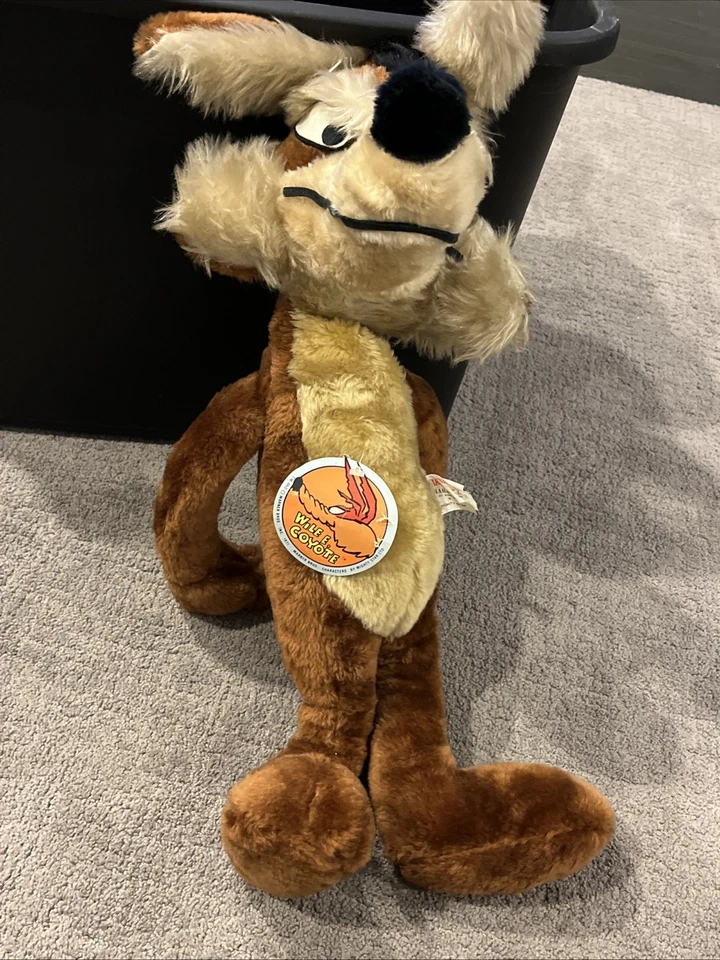 "Felpa vintage 1971 Wile E Coyote 28"" de Mighty Star Warner Bros con etiquetas rara" Foto 4 de 4