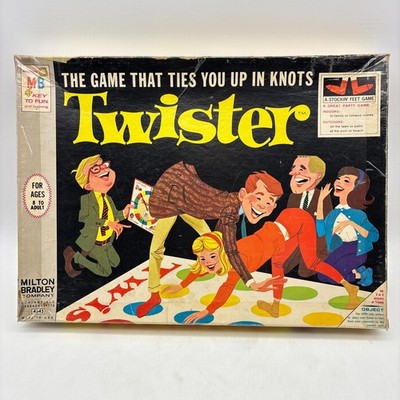 VINTAGE Twister COMPLETE Milton Bradley 1966 Classic Family Game #4645