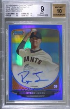 2013 Bowman Draft Blue Refractor 26/99 Ryder Jones #BCA-RJ BGS 9 MINT Auto 0q5
