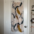 SHEIN Colorful Bird & Leaf Print Crisscross Back PJ Pajama Set size M medium — photo 5